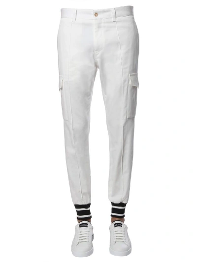 Shop Dolce & Gabbana Jogging Pants In Bianco