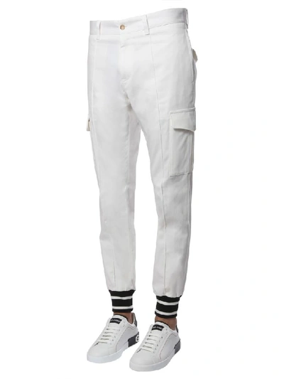 Shop Dolce & Gabbana Jogging Pants In Bianco
