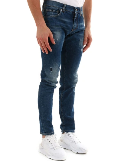 Shop Dolce & Gabbana Jeans Stretch Fit Skinny In Blu