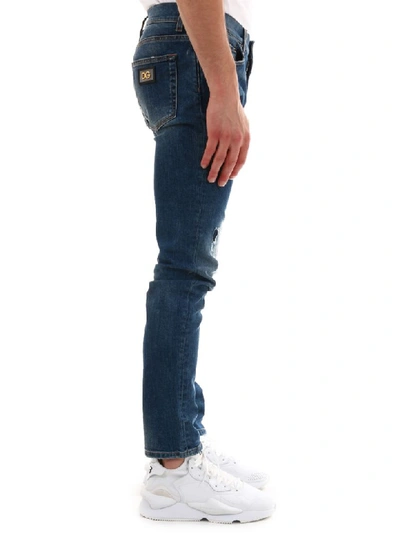 Shop Dolce & Gabbana Jeans Stretch Fit Skinny In Blu