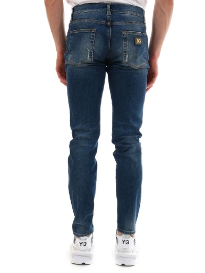 Shop Dolce & Gabbana Jeans Stretch Fit Skinny In Blu