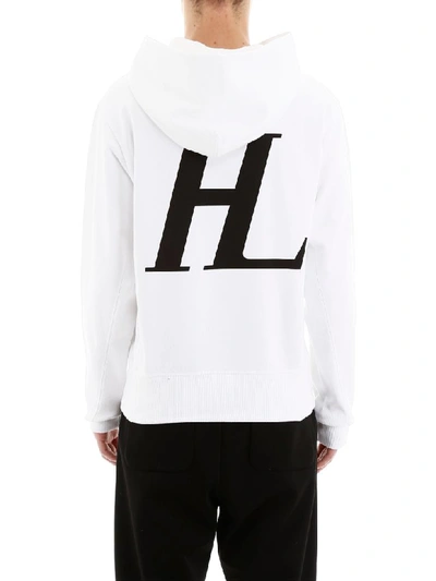 Shop Helmut Lang Logo Hoodie In Chalk White (white)