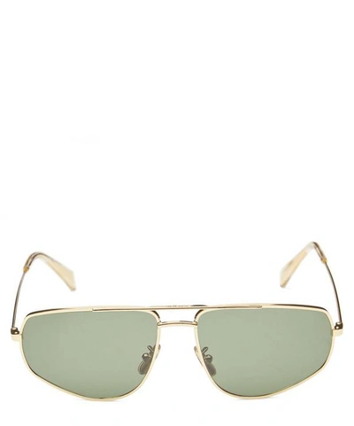 Shop Celine Aviator-style Metal Sunglasses In Gold