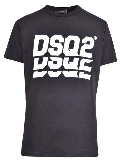 Shop Dsquared2 Branded T-shirt In Black