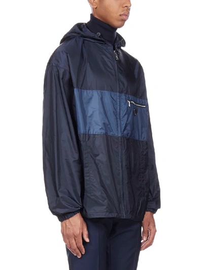 Shop Prada Jacket In Navy Danubio Aviaz