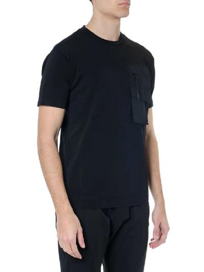 Shop Alyx Multi Pocket Black Cotton T-shirt