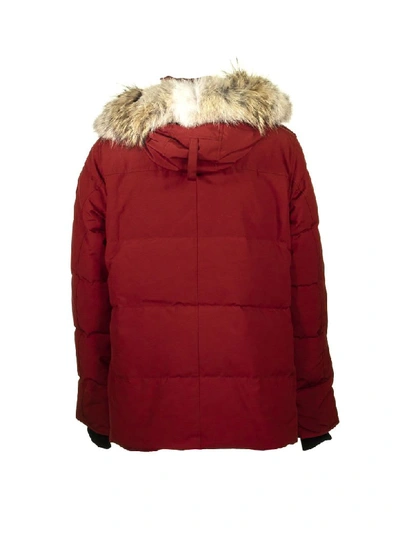 Shop Canada Goose Wyndham Parka Red Maple Jacket