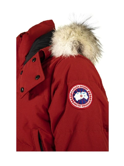 Shop Canada Goose Wyndham Parka Red Maple Jacket