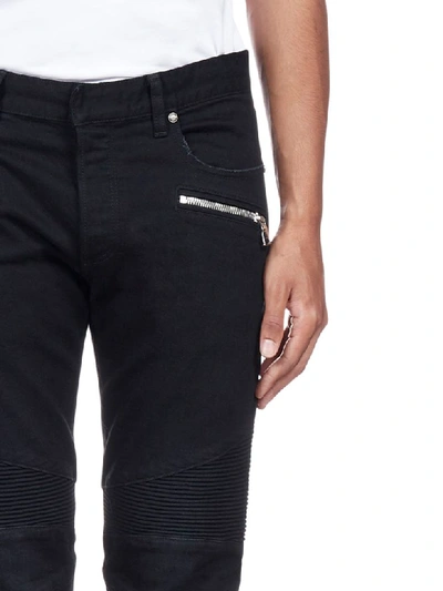 Shop Balmain Jeans In Noir