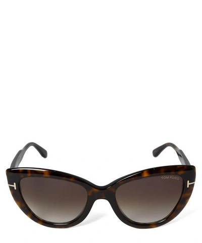 Shop Tom Ford Anya Cat-eye Sunglasses In Brown
