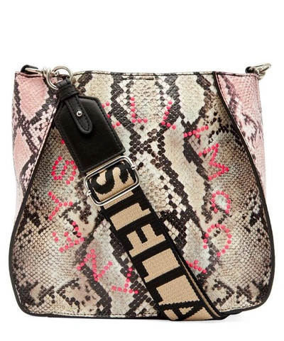 Shop Stella Mccartney Mini Snake Effect Crossbody Bag In Multicolour