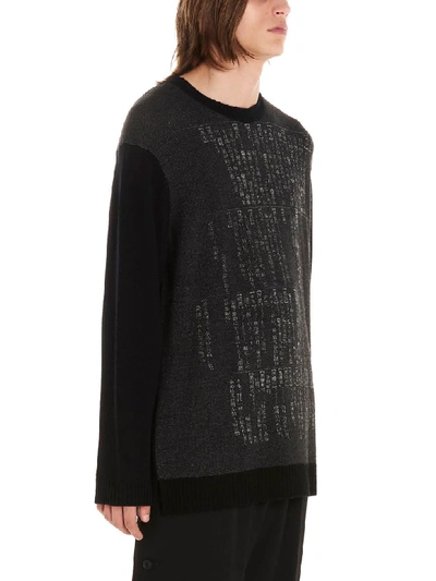 Shop Yohji Yamamoto Dictionary Sweater In Grey