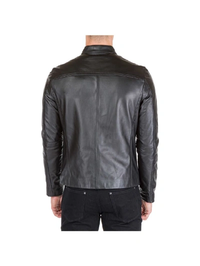 Shop Michael Kors Une Amourette Leather Jackets In Nero