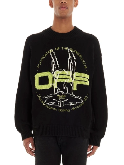 Shop Off-white Harry The Bunny Sweater In Black