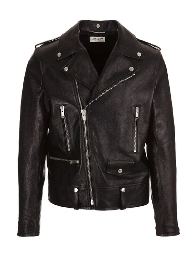 Shop Saint Laurent Jacket In Black