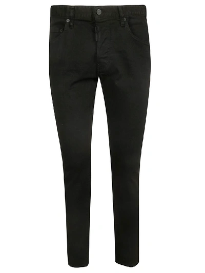 Shop Dsquared2 Fitted Classic Jeans In Black