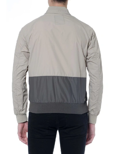 Shop Colmar Light Beige And Grey Bomber Jacket In Beige/grey