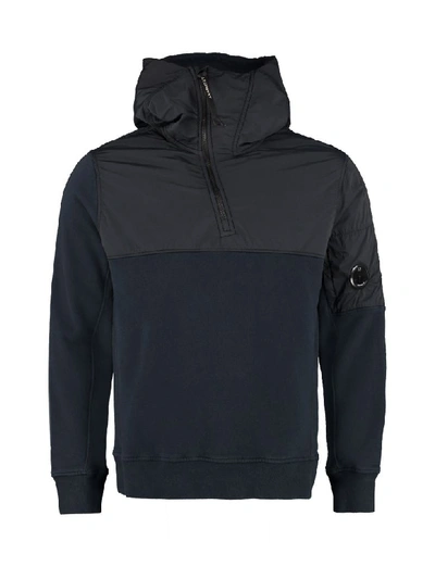 Shop C.p. Company Cotton Hoodie In Blue