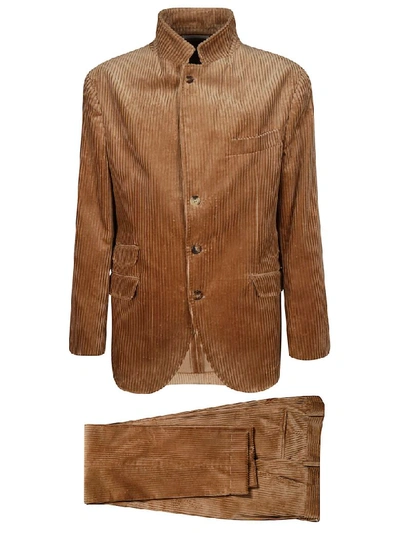 Shop Brunello Cucinelli Corduroy Suit In Camel