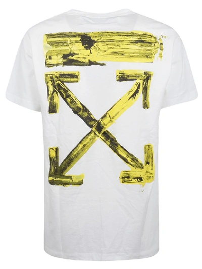 Shop Off-white T-shirt Acrylic Arrows In White Yellow