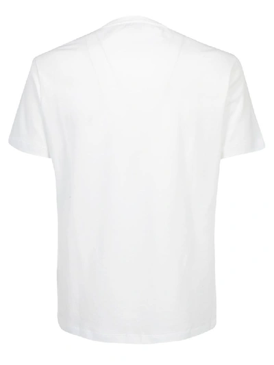 Shop Versace T-shirt In Bianco/oro