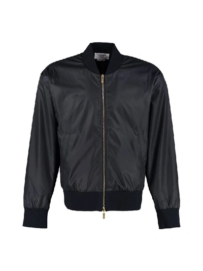 Shop Thom Browne Nylon Bomber Jacket In Blue