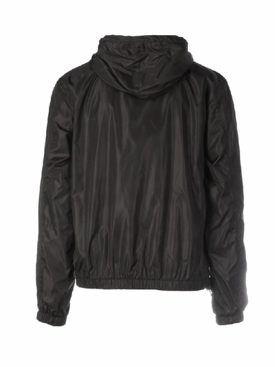 Shop Givenchy Windbreaker Logo Zip In Black