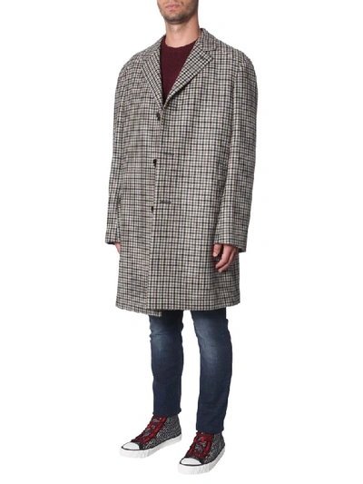 Shop Lanvin Checked Coat In Multicolor