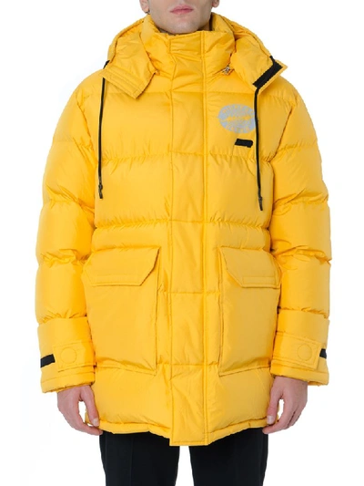 Shop Mcq By Alexander Mcqueen Polar Yellow Padded Coat