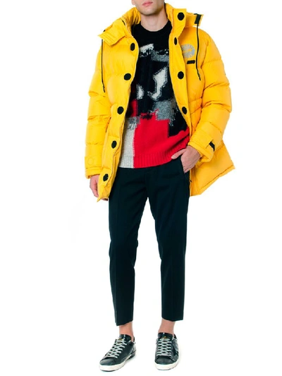 Shop Mcq By Alexander Mcqueen Polar Yellow Padded Coat