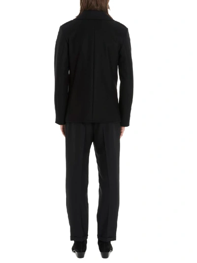Shop Saint Laurent Peacot Coat In Black