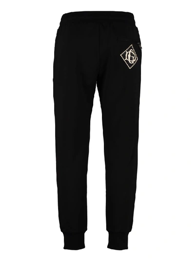 Shop Dolce & Gabbana Embroidered Sweatpants In Black