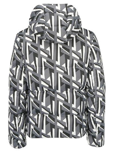 Shop Fendi Down Jacket In Optical White/black