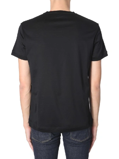 Shop Alexander Mcqueen T-shirt With Embroidered Logo In Nero