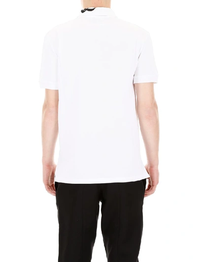 Shop Alexander Mcqueen Polo Shirt With Logo Embroidery In White Mix (white)