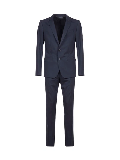 Shop Dolce & Gabbana Suit In Blu Scurissimo 1