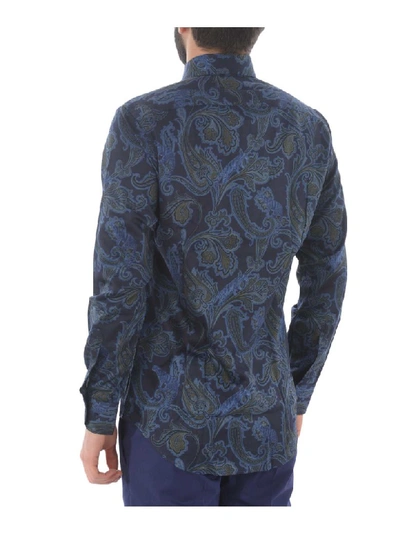 Shop Etro Shirt In Blu Scuro