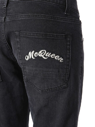 Shop Alexander Mcqueen Slim Fit Jeans In Nero