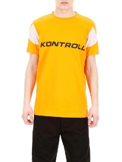 Shop Kappa Logo T-shirt In Orange Grey Silver (orange)