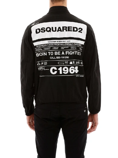 Shop Dsquared2 Jacket With Logo Print In Black (black)