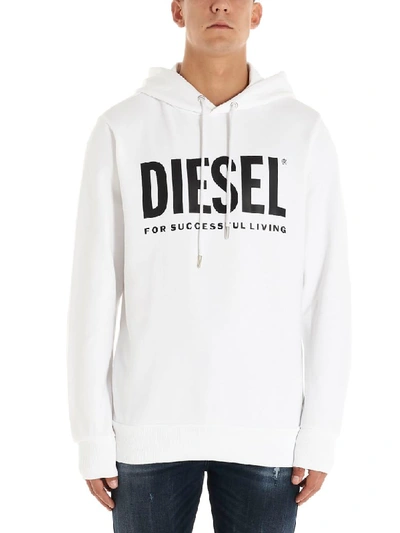 Shop Diesel Gir Hoodie In White