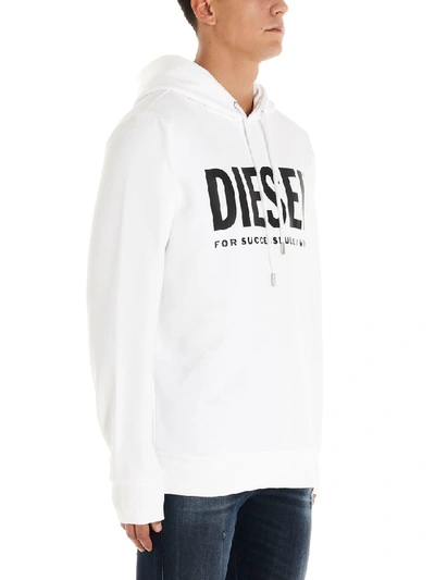 Shop Diesel Gir Hoodie In White