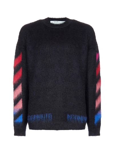 Shop Off-white Sweater In Black Multicolor