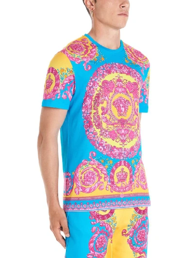 Shop Versace Barocco Fluo T-shirt In Multicolor