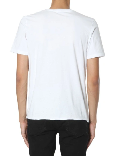 Shop Saint Laurent Poster Print T-shirt In Bianco