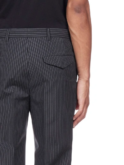 Shop Prada Trousers In Asfalto