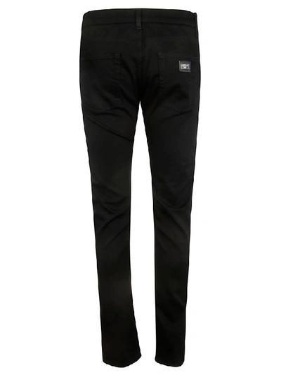 Shop Dolce & Gabbana Slim Denim Stretch Jeans In Black