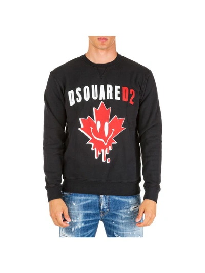 Shop Dsquared2 Print Sweatshirt In Nero