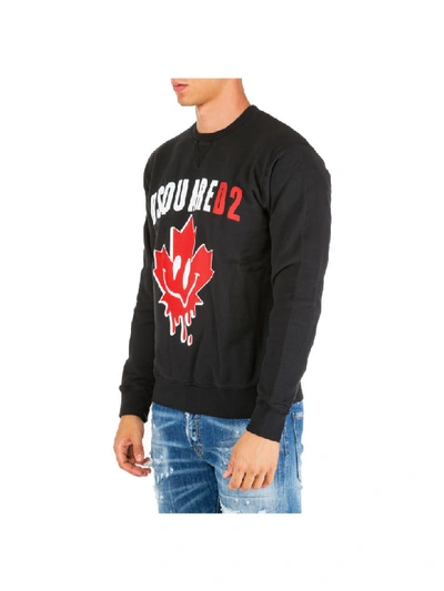 Shop Dsquared2 Print Sweatshirt In Nero