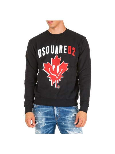 Shop Dsquared2 Print Sweatshirt In Nero